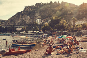 Beach of Isola bella, Sicily.